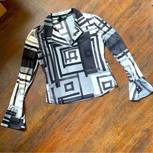 VNTG BCBG x Nordstrom geo print blouse